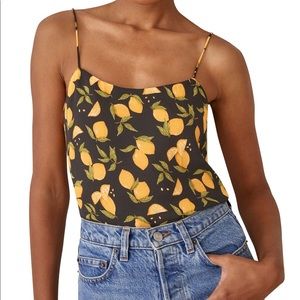 NWT Reformation Atticus Top in Lemondrop